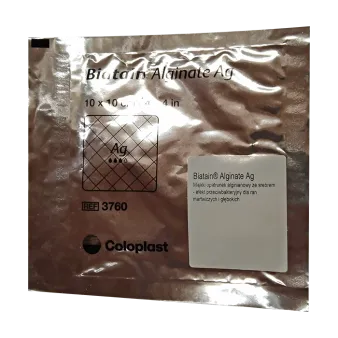 Биатен Аг с серебром (Biatain Ag Alginate) 10х10см 1 повязка